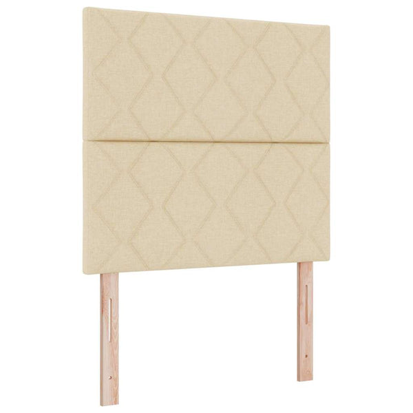 Boxspringbett Creme mit Kissen 200x100 cm