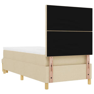 Boxspringbett Creme mit Kissen 200x100 cm
