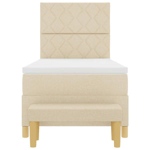 Boxspringbett Creme mit Kissen 200x100 cm