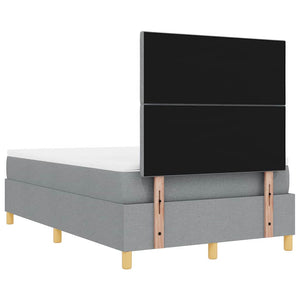 vidaXL Lit coffre avec oreillers gris clair 190 x 120 cm Tissu