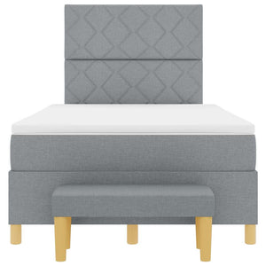 vidaXL Lit coffre avec oreillers gris clair 190 x 120 cm Tissu