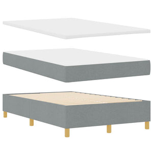Boxspringbett Hellgrau 200x120 cm mit Kissen