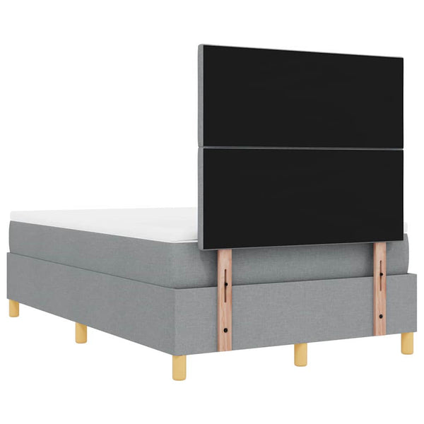 Boxspringbett Hellgrau 200x120 cm mit Kissen