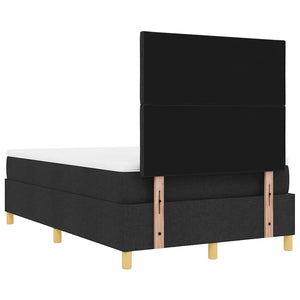 vidaXL Lit tapissier avec oreillers Noir 200 x 120 cm Tissu