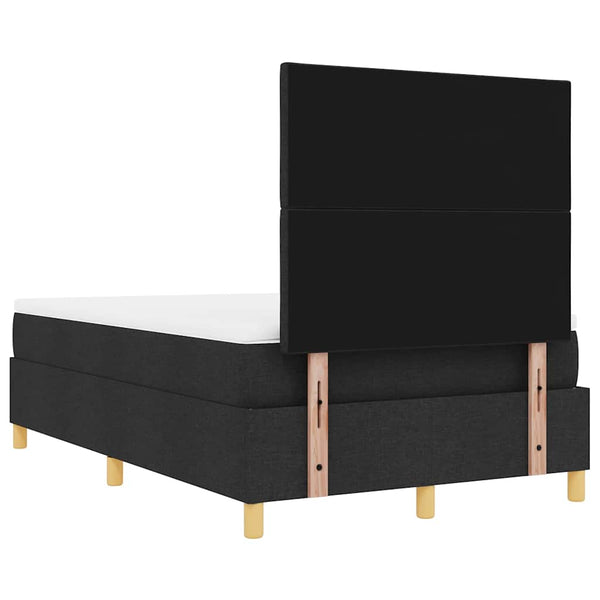 vidaXL Lit tapissier avec oreillers Noir 200 x 120 cm Tissu