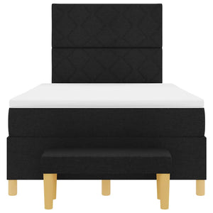 vidaXL Lit tapissier avec oreillers Noir 200 x 120 cm Tissu