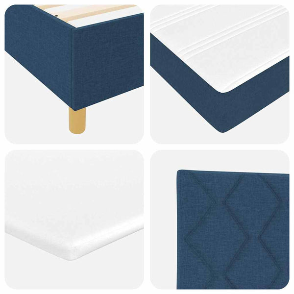 Boxspringbett Blau 200x120 cm mit Kissen