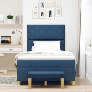 Boxspringbett Blau 200x120 cm mit Kissen