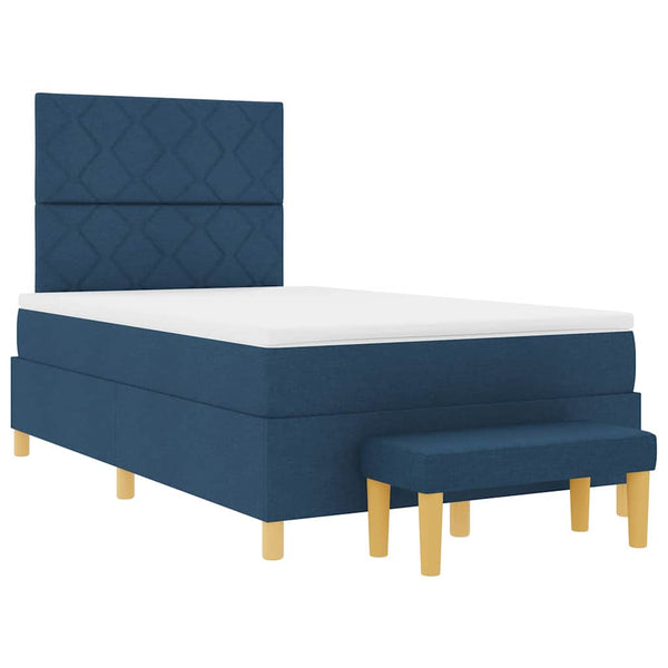 Boxspringbett Blau 200x120 cm mit Kissen
