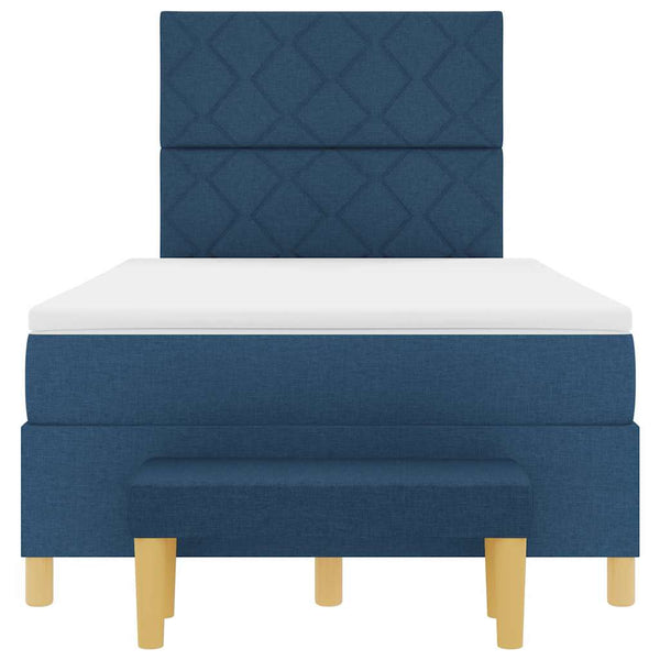 Boxspringbett Blau 200x120 cm mit Kissen