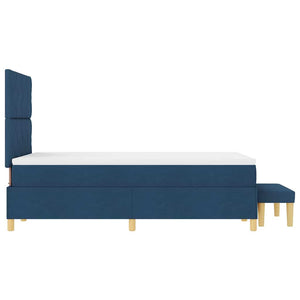 Boxspringbett Blau 200x120 cm mit Kissen