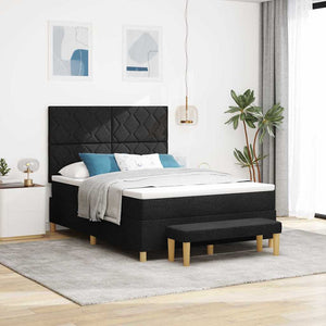 Boxspringbett mit Kissen Schwarz 200x160 cm