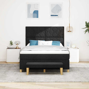 Boxspringbett mit Kissen Schwarz 200x160 cm