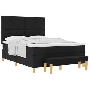 Boxspringbett mit Kissen Schwarz 200x160 cm