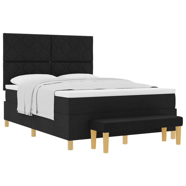 Boxspringbett mit Kissen Schwarz 200x160 cm