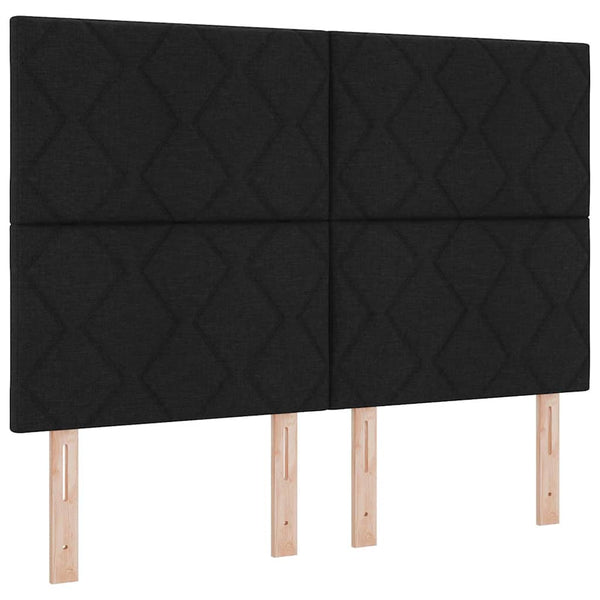 Boxspringbett mit Kissen Schwarz 200x160 cm