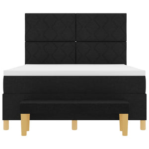 Boxspringbett mit Kissen Schwarz 200x160 cm