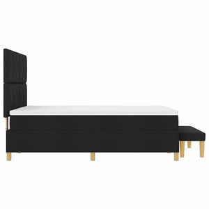 Boxspringbett mit Kissen Schwarz 200x160 cm