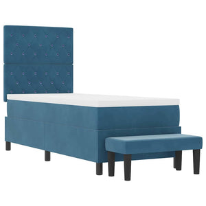 Boxspringbett Dunkelblau 200x80 cm Samt