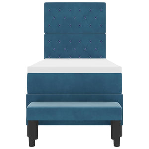 Boxspringbett Dunkelblau 200x80 cm Samt