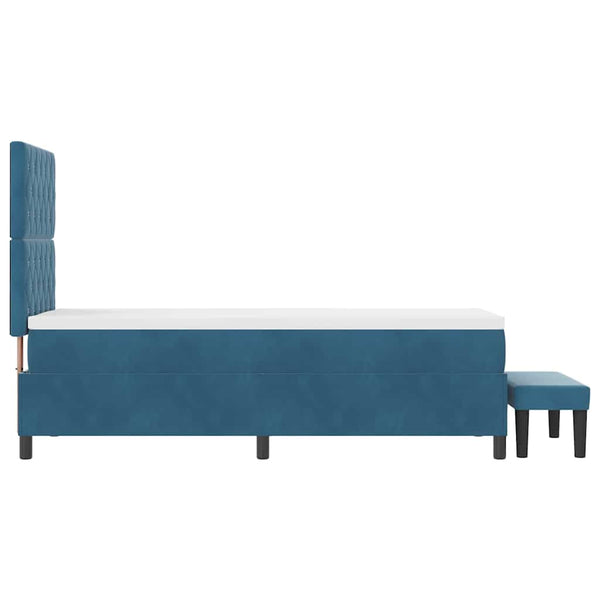 Boxspringbett Dunkelblau 200x80 cm Samt