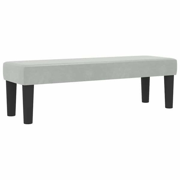 Boxspringbett Hellgrau Samt 190x120 cm