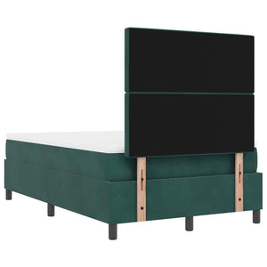 vidaXL Lit coffre tapissier avec tête de lit vert foncé 190 x 120 cm velours