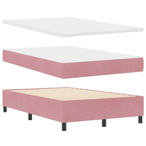Boxspringbett Rosa Samt 190x120 cm