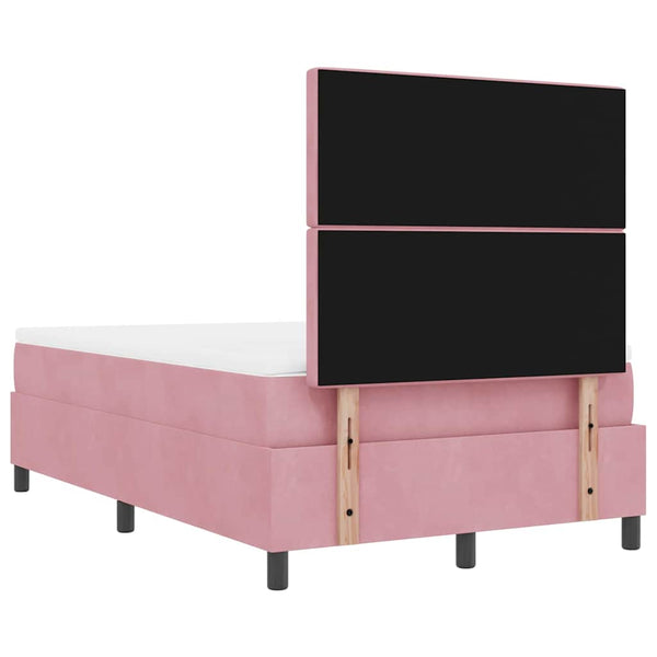 Boxspringbett Rosa Samt 190x120 cm