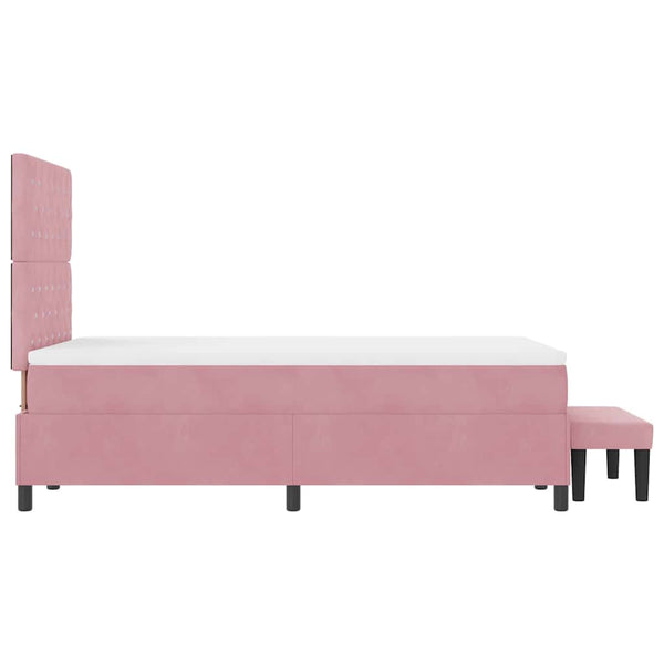 Boxspringbett Rosa Samt 190x120 cm