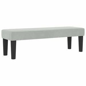 Boxspringbett Hellgrau Samt 200x120 cm