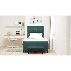 Boxspringbett Dunkelgrün Samt 200x120 cm