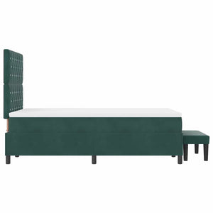 Boxspringbett Dunkelgrün Samt 200x120 cm