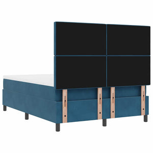 Boxspringbett Dunkelblau Samt 200x140 cm