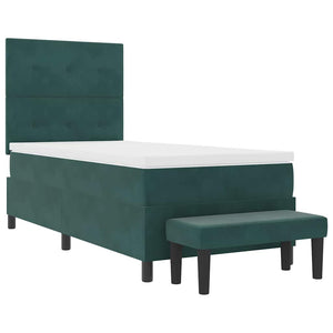 Boxspringbett Dunkelgrün 200x80 cm Samt