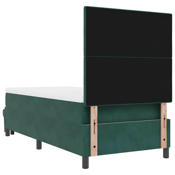 Boxspringbett Dunkelgrün 200x80 cm Samt