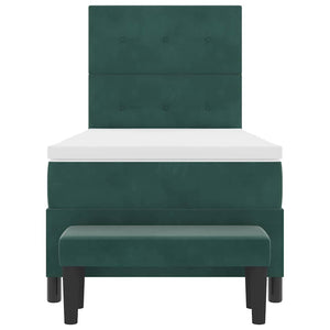 Boxspringbett Dunkelgrün 200x80 cm Samt