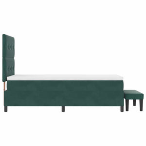 Boxspringbett Dunkelgrün 200x80 cm Samt