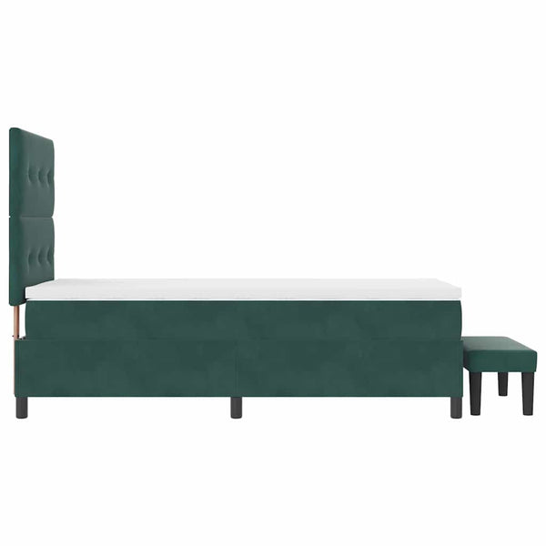 Boxspringbett Dunkelgrün 200x80 cm Samt