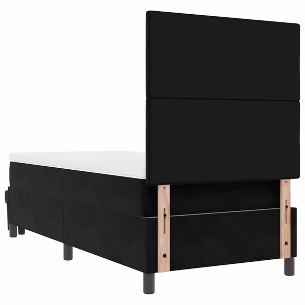 Boxspringbett Schwarz Samt 190x90 cm mit Kissen