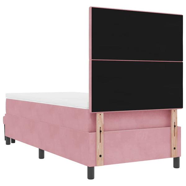 vidaXL Lit coffre avec oreillers et tête de lit Rose 190 x 90 cm Velours