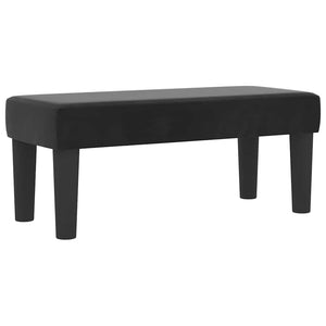 Boxspringbett Schwarz Samt 200x90 cm