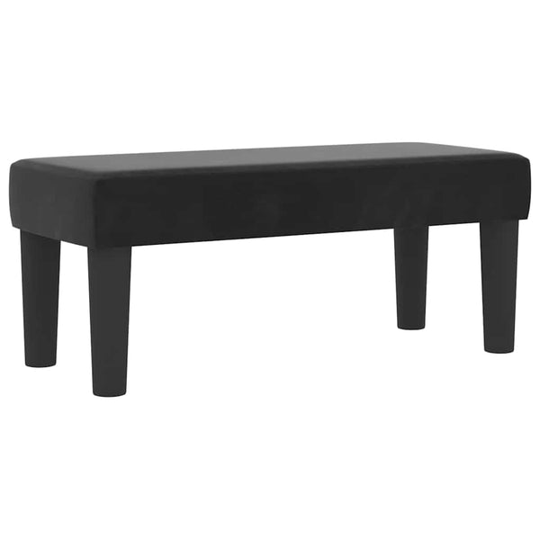 Boxspringbett Schwarz Samt 200x90 cm
