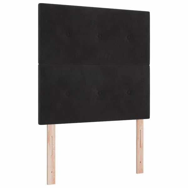 Boxspringbett Schwarz Samt 200x90 cm