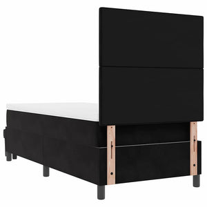 Boxspringbett Schwarz Samt 200x90 cm