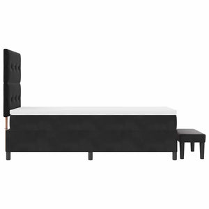 Boxspringbett Schwarz Samt 200x90 cm