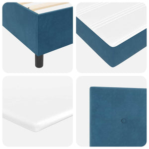 Boxspringbett Dunkelblau 200x100 cm Samt