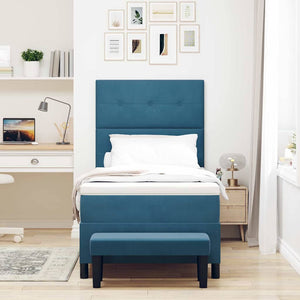 Boxspringbett Dunkelblau 200x100 cm Samt