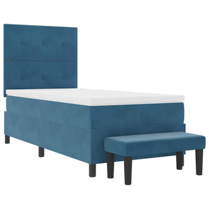 Boxspringbett Dunkelblau 200x100 cm Samt