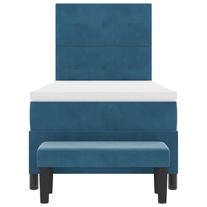 Boxspringbett Dunkelblau 200x100 cm Samt